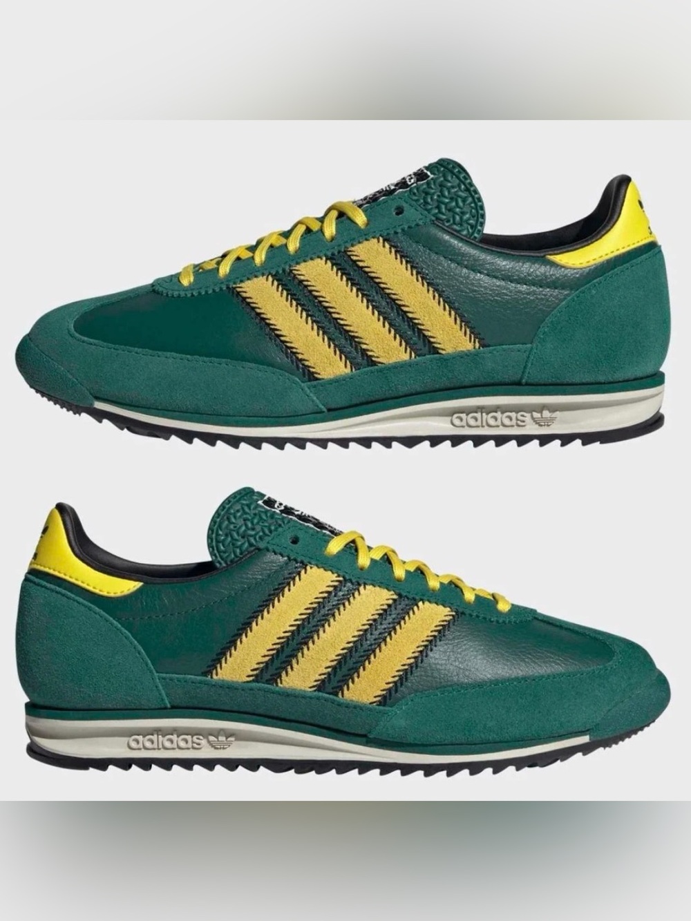 ADIDAS SL 72 OG suede and leather sneakers Green Size 9